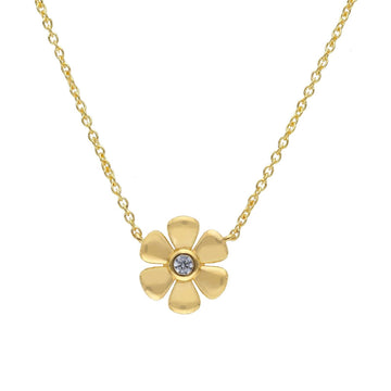 Collana donna JOY Gioielli in oro giallo con zircone e fiore