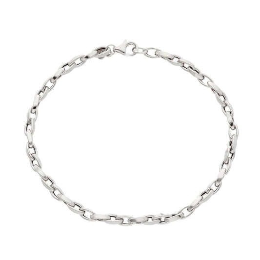 Bracciale donna JOY Gioielli Oro in oro bianco maglie ovali