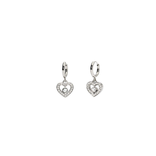 Orecchini pendenti donna 2Jewels To Be Loved acciaio con cuore e cristalli