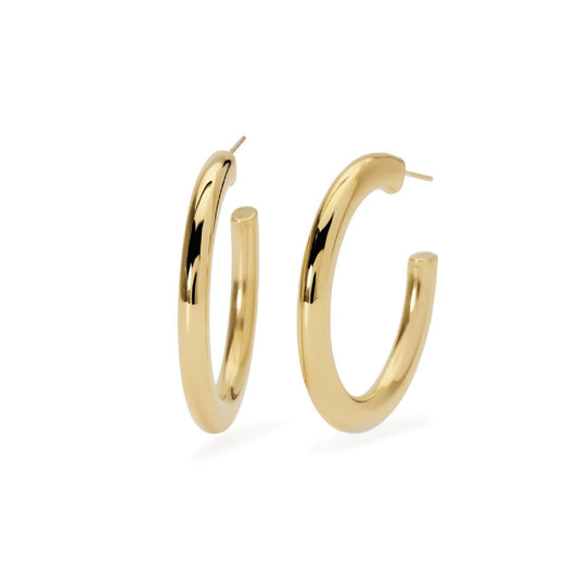 Orecchini cerchio da donna 2Jewels Minimal Chic in acciaio dorato di 30mm