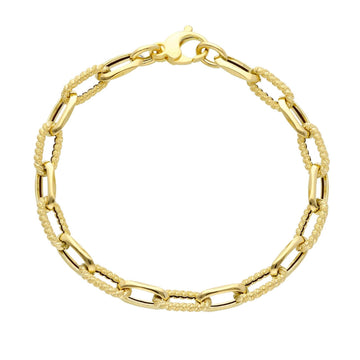 Bracciale donna JOY Gioielli Oro in oro giallo con maglie ovali