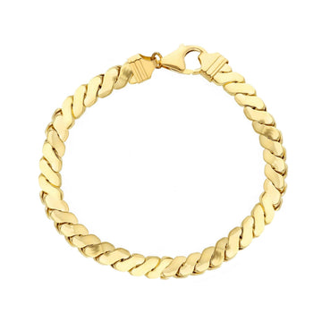 Bracciale donna JOY Gioielli in oro giallo maglie strette appiattite