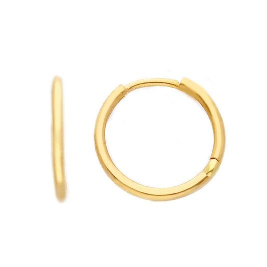 Orecchini cerchio donna JOY Gioielli in oro giallo 12 mm di diametro