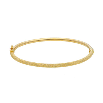 Bracciale rigido donna JOY Gioielli in oro giallo con sezione satinata