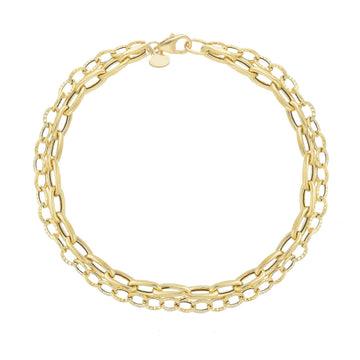 Bracciale donna JOY Gioielli Oro in oro giallo con doppia catena