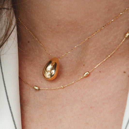 Collana donna JOY Gioielli in oro giallo con ciondolo a goccia