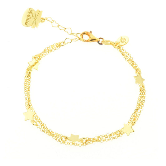 Bracciale multifilo donna Piti Malì Mini Charming argento dorato tre stelle