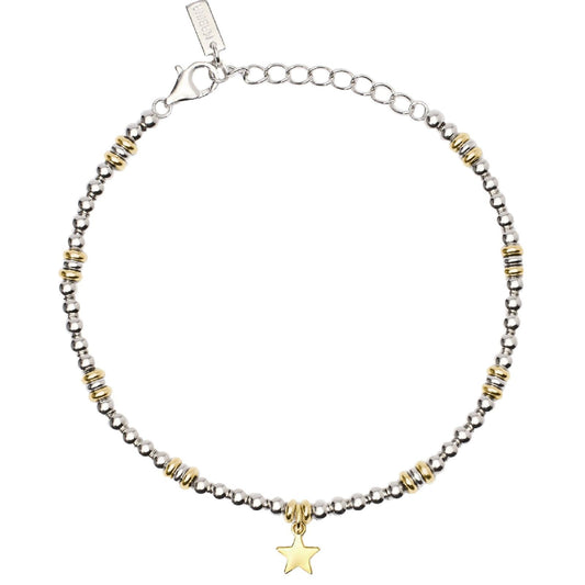 Bracciale catena donna Mabina Little Mix argento placcato oro con stella pendente