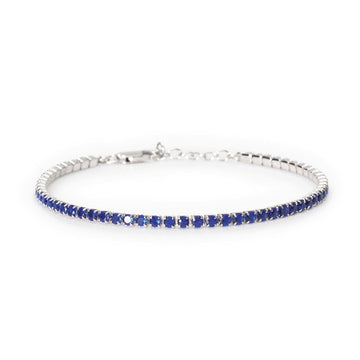 Bracciale uomo Mabina Uomo Mini Tennis in argento zaffiri sintetici 2,5 mm