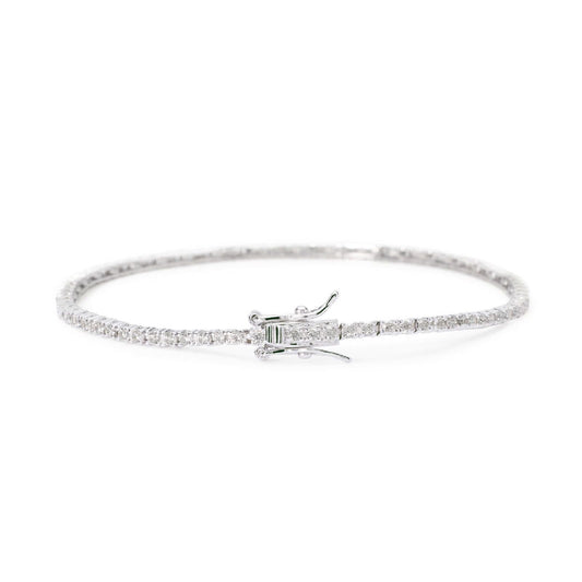 Bracciale donna Mabina Tennis Club in argento con zirconi bianchi 1,5mm