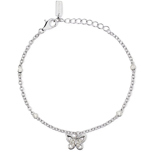 Bracciale donna Mabina Spring Life in argento con farfalla e zirconi