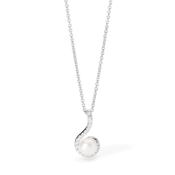 Collana donna Mabina Sinfonia in argento con perla e zirconi bianchi