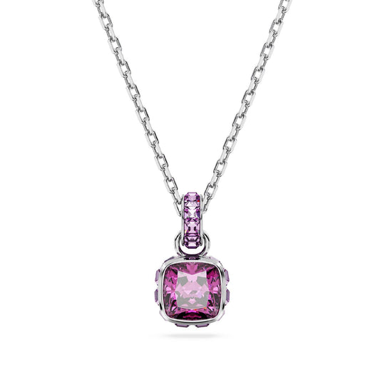 Collana donna Swarovski Birthstone cristallo viola ciondolo febbraio