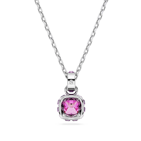 Collana donna Swarovski Birthstone cristallo viola ciondolo febbraio