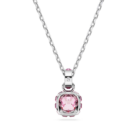 Collana donna Swarovski Birthstone cristallo rosa ciondolo ottobre