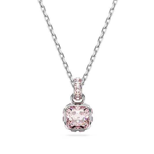 Collana donna Swarovski Birthstone cristallo rosa ciondolo giugno