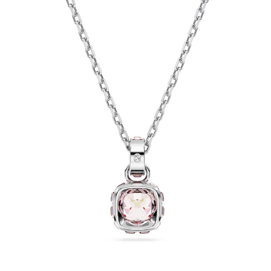 Collana donna Swarovski Birthstone cristallo rosa ciondolo giugno