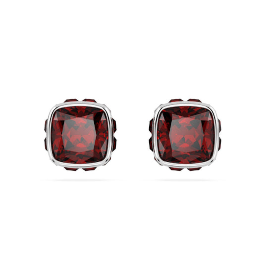 Orecchini punto luce donna Swarovski Birthstone cristallo rosso gennaio