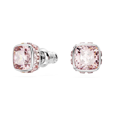 Orecchini punto luce donna Swarovski Birthstone cristallo rosa giugno 5660799-1