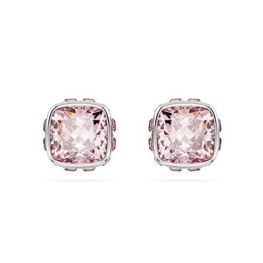 Orecchini punto luce donna Swarovski Birthstone cristallo rosa giugno