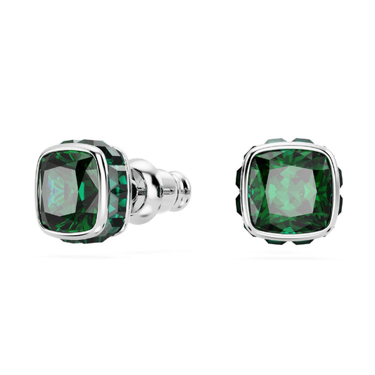 Orecchini punto luce donna Swarovski Birthstone cristallo verde maggio