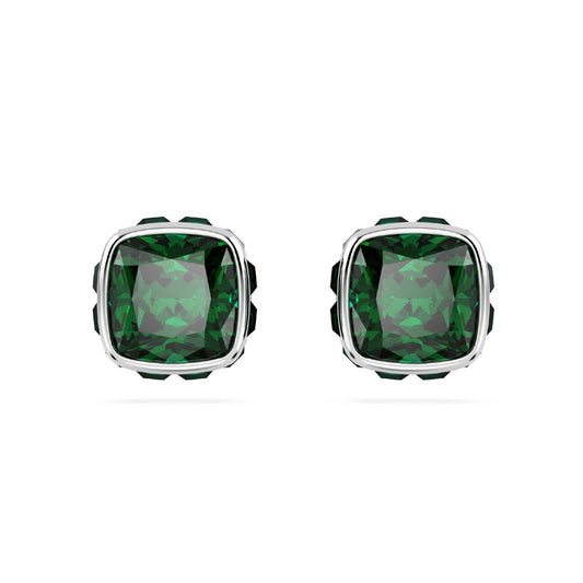 Orecchini punto luce donna Swarovski Birthstone cristallo verde maggio