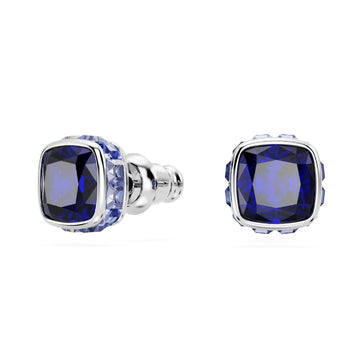 Orecchini punto luce donna Swarovski Birthstone cristallo blu settembre