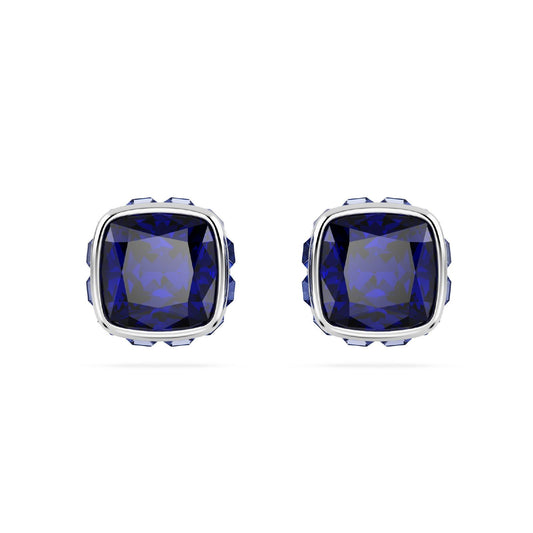 Orecchini punto luce donna Swarovski Birthstone cristallo blu settembre