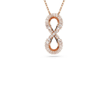 Collana donna Swarovski Hyperbola placcata oro rosa con infinito di cristalli