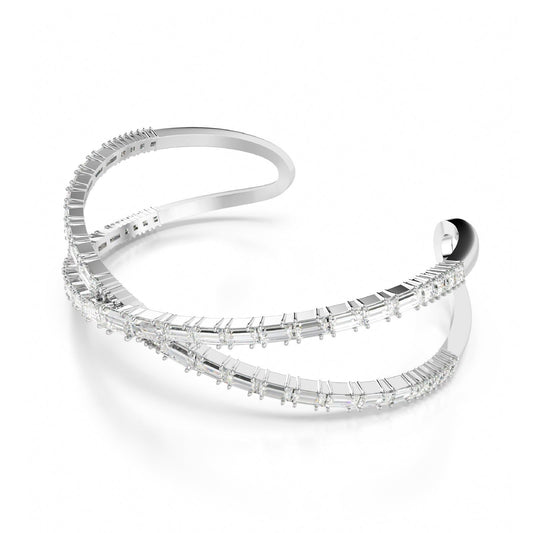 Bracciale rigido donna Swarovski Hyperbola in lega di metalli con infinito con cristalli