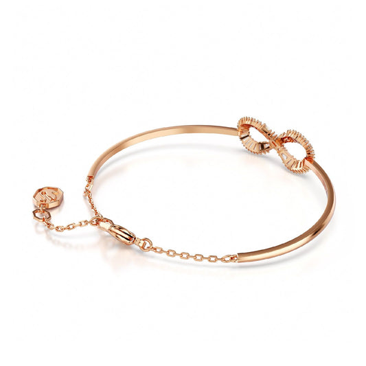 Bracciale rigido donna Swarovski Hyperbola placcato rosé infinito con cristalli