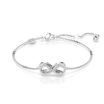 Bracciale donna Swarovski Hyperbola rodiato infinito con cristalli