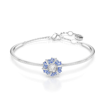 Bracciale donna Swarovski Idyllia argento con fiore di cristalli blu