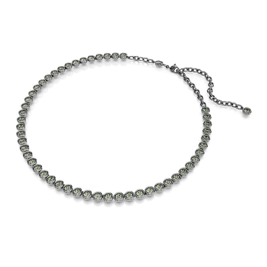 Collana tennis donna Swarovski Imber placcato rutenio con cristalli neri