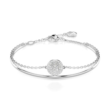 Bracciale semirigido donna Swarovski Meteora rodiato con pavé di cristalli