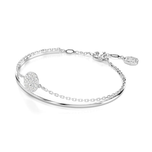 Bracciale semirigido donna Swarovski Meteora rodiato con pavé di cristalli