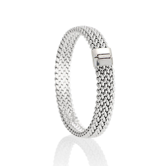 Bracciale donna Unoaerre Chicco argento maglia spessa chicco di riso