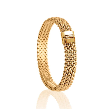 Bracciale rigido donna Unoaerre Chicco argento oro maglie chicco riso 18,5cm