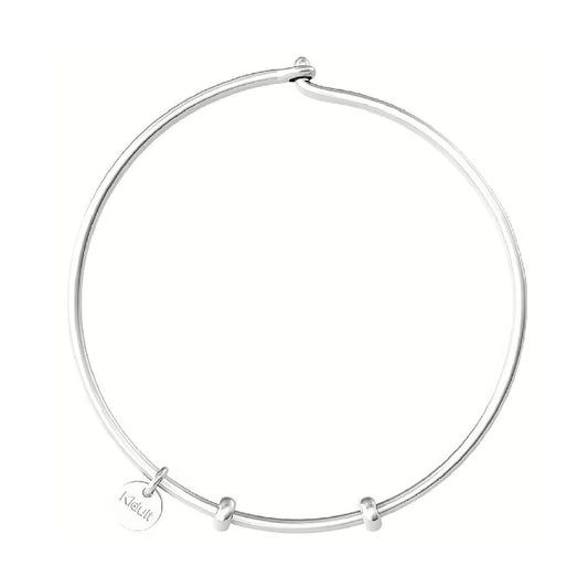 Bracciale rigido Kidult By You donna acciaio con ciondolo con scritta "Kidult"