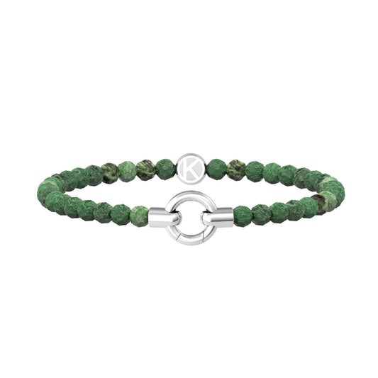 Bracciale con pietre Kidult By You donna acciaio con agata verde striata