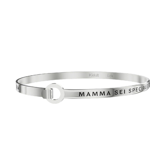 Bracciale rigido donna Kidult Family in acciaio con scritta "Mamma sei speciale.." 732292-1