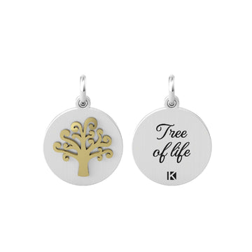 Charm Kidult By You donna acciaio albero pvd giallo e frase sul retro 741024-1