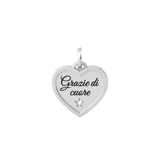 Charm Kidult By You donna acciaio a cuore per ringraziamenti con stella