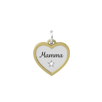 Charm Kidult By You donna acciaio e pvd giallo a cuore per la mamma con stella