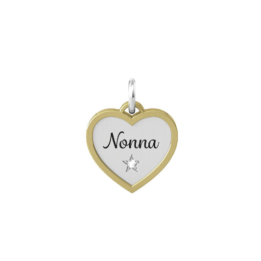 Charm Kidult By You donna acciaio e pvd giallo a cuore per la nonna