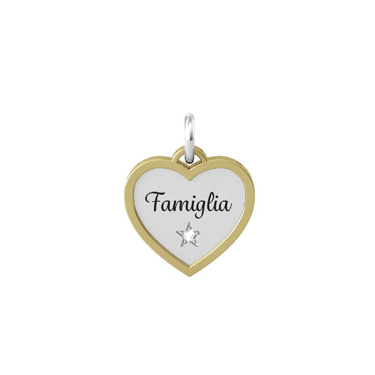 Charm Kidult By You donna acciaio e pvd giallo a cuore per la famiglia