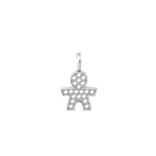 Charm Kidult By You donna acciaio a bambino ricoperto da cristalli