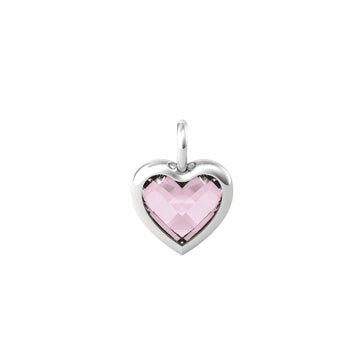 Charm Kidult By You donna acciaio a cuore piccolo con glass rosa