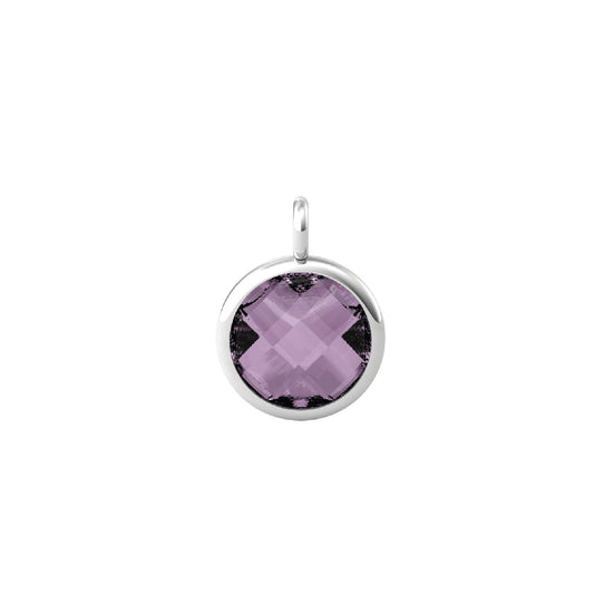 Charm Kidult By You donna acciaio a cerchio con glass viola