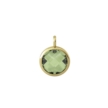 Charm Kidult By You donna acciaio dorato a cerchio con glass verde